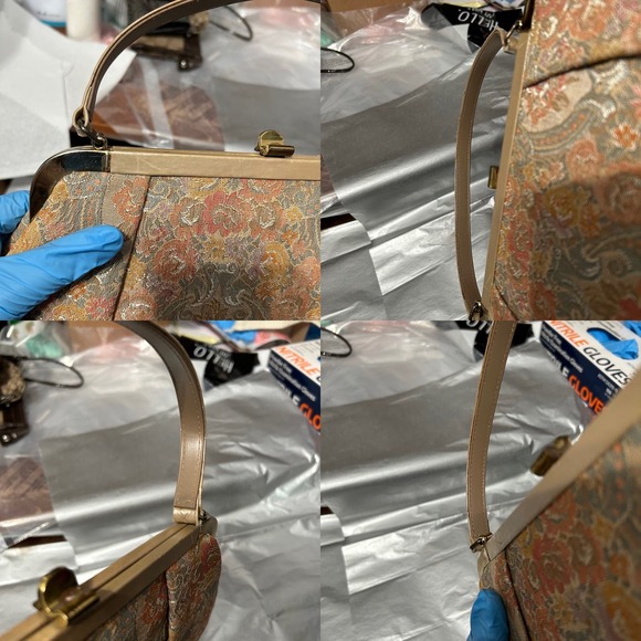 Vintage Floral Tapestry Embroidered Clutch Bag - “Deana” - Picture 11 of 15